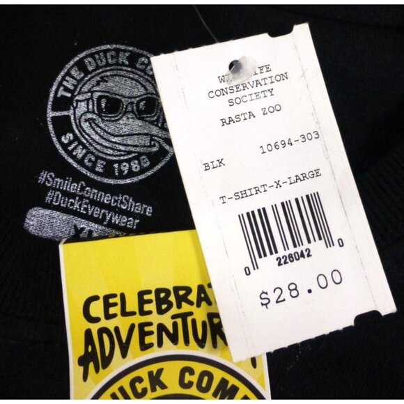 The Duck Company Rasta Lion T-Shirt XL Central Park Zoo New York 100% Cotton - Picture 2 of 6